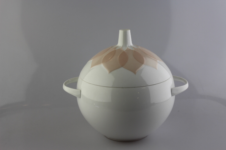 Deckelschüssel - Rosenthal - Lotus - Gravad Rosa