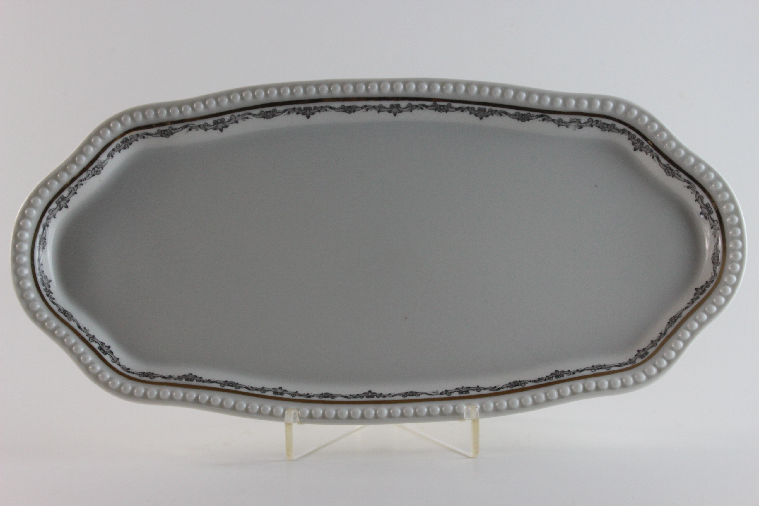 Tablett - Rosenthal - Kranzkante Schwarz