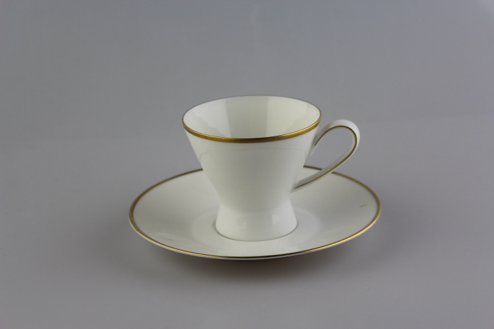 Moccatasse 2 tlg. - Rosenthal - Form 2000 - polierter Goldrand