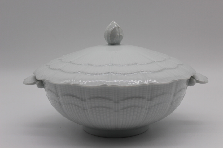 Deckelschüssel - Giraud Limoges - Corail - weiß