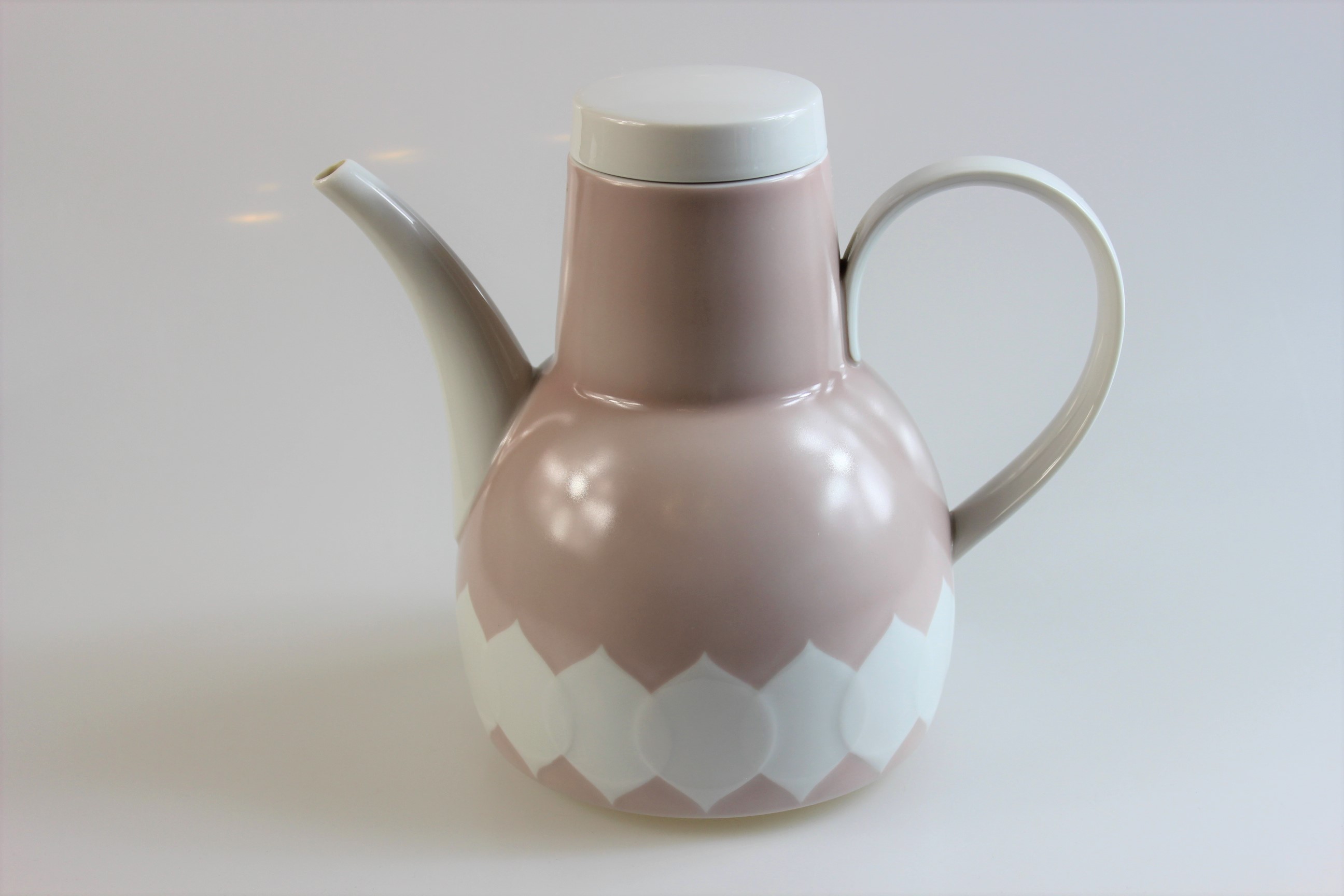 Kaffeekanne mit Stövchen 2 tlg. - Rosenthal - Lotus - Lachs