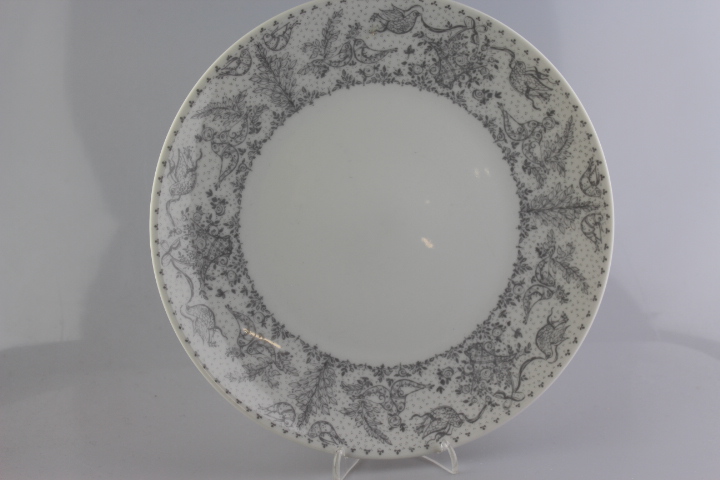 Speiseteller - Rosenthal - Form 2000 - Idyll grau