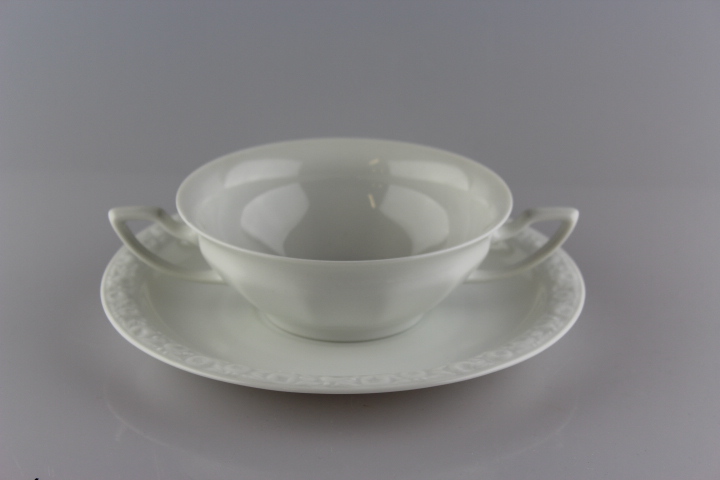 Suppentasse 2 tlg. - Rosenthal - Maria weiß