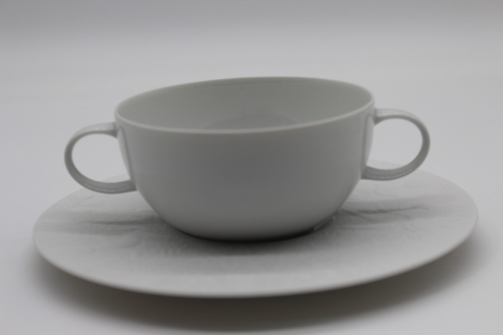 Suppentasse 2 tlg. - Rosenthal - Zauberflöte - weiß