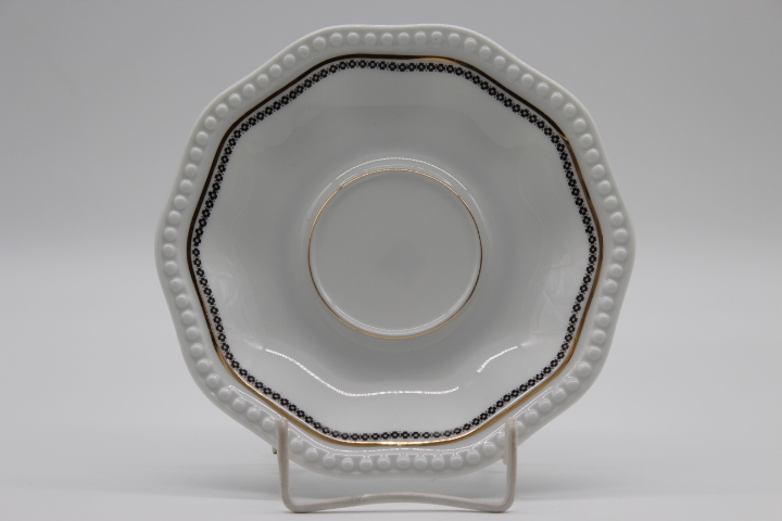 Untertasse für Tee - Rosenthal - Perlenrand - Kreuzmuster