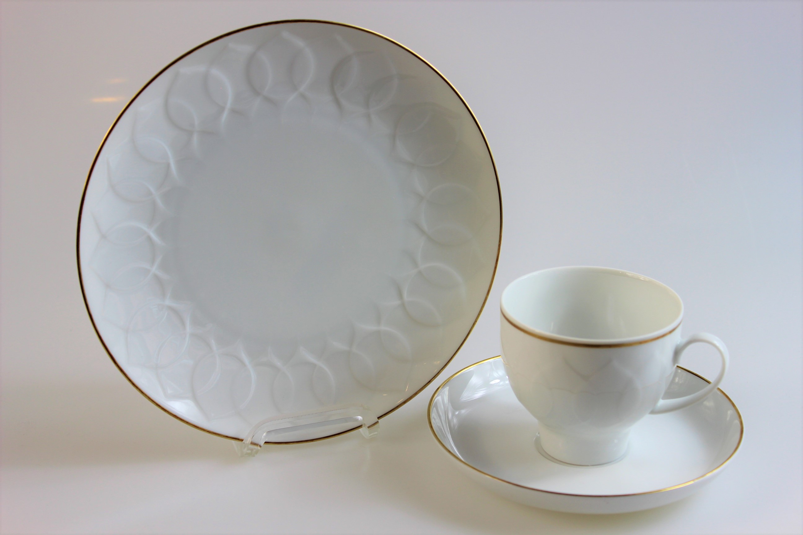 Kaffeegedeck 3 tlg. - Rosenthal - Lotus - Goldrand