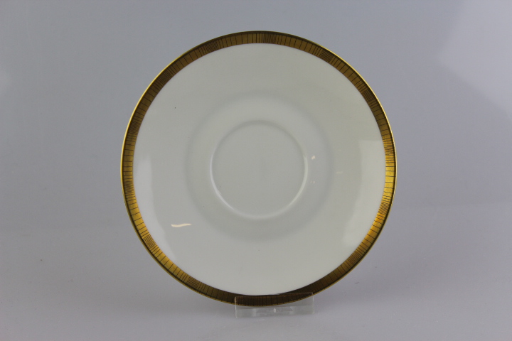 Untertasse für Kaffeetasse - Rosenthal - Form 2000 - Goldband mit Streifen