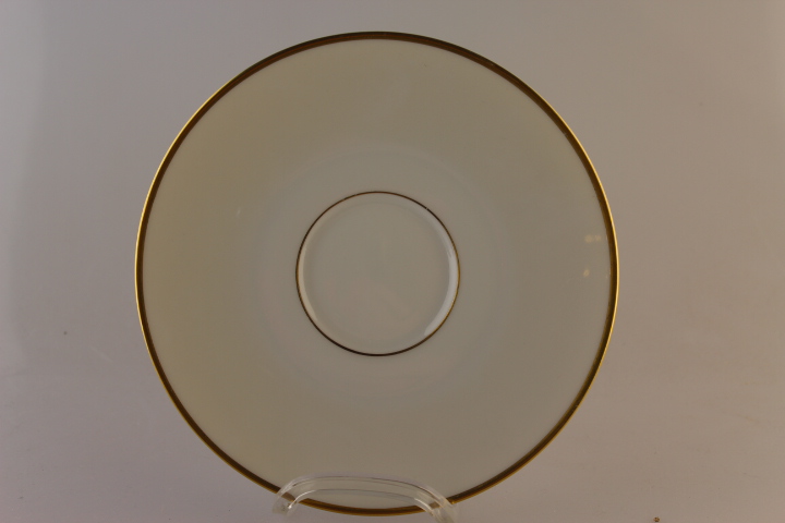 Untertasse für Suppentasse - Heinrich - Europa - weiß Goldrand