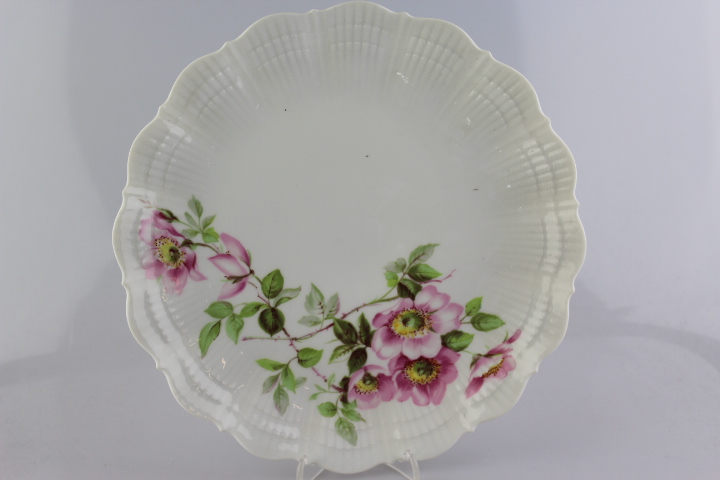 Speiseteller Ø 25,5 cm - Giraud Limoges - Corail - Heckenrose
