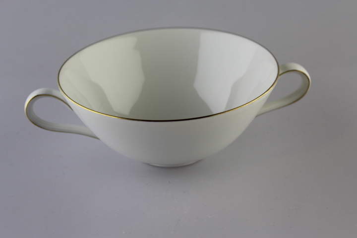 Suppentasse - Heinrich - Anmut weiß mit Goldrand schmal