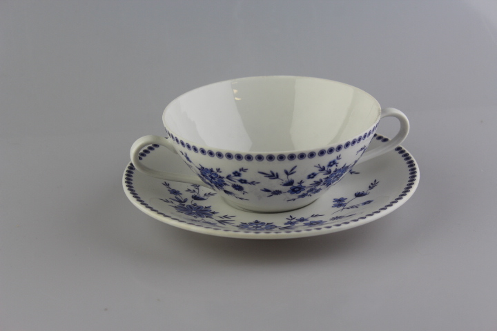 Suppentasse 2 teilig - Seltmann Weiden - Bayerisch Blau