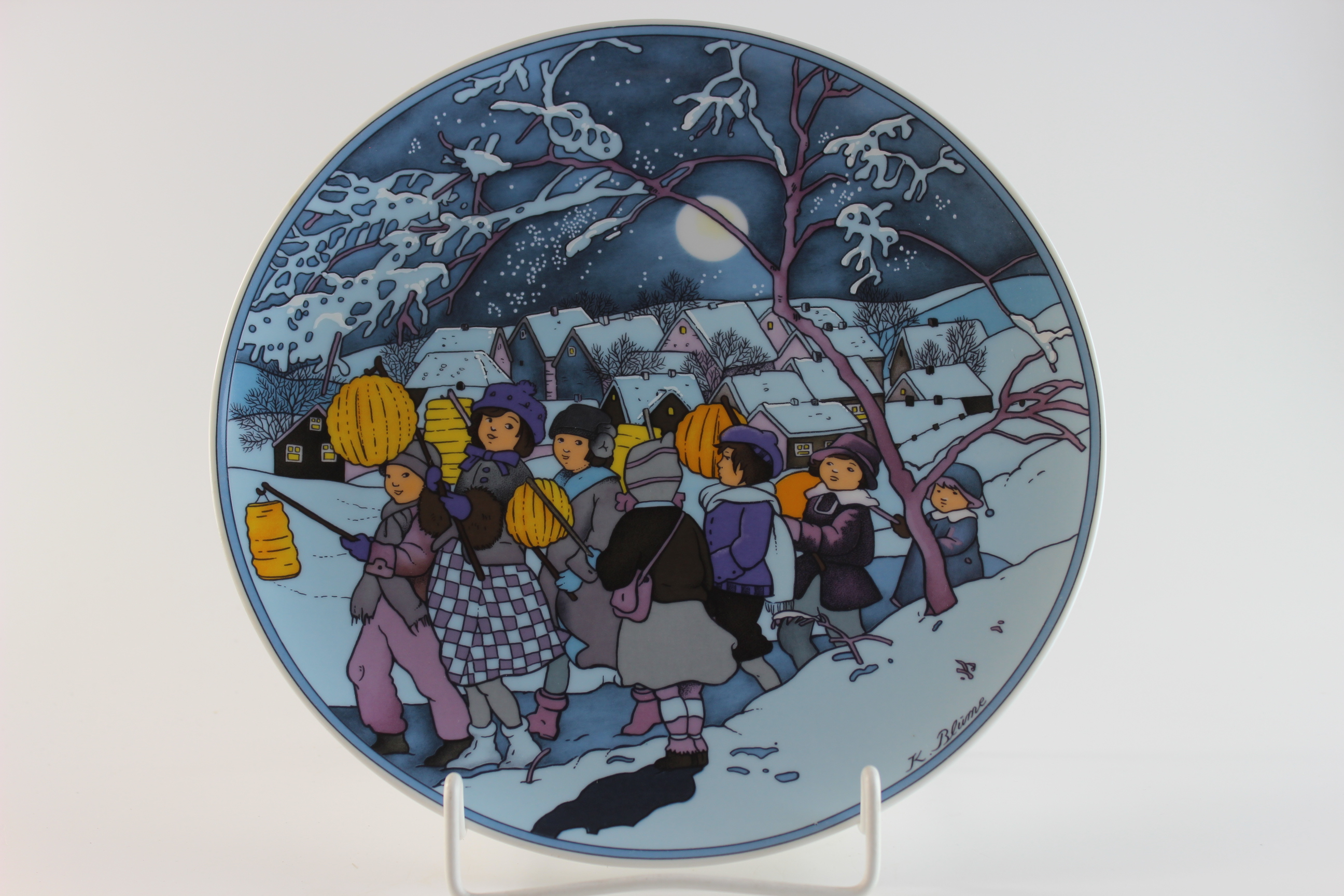 Wandteller - V&B/ Heinrich - Kinderspiele - St. Martinszug