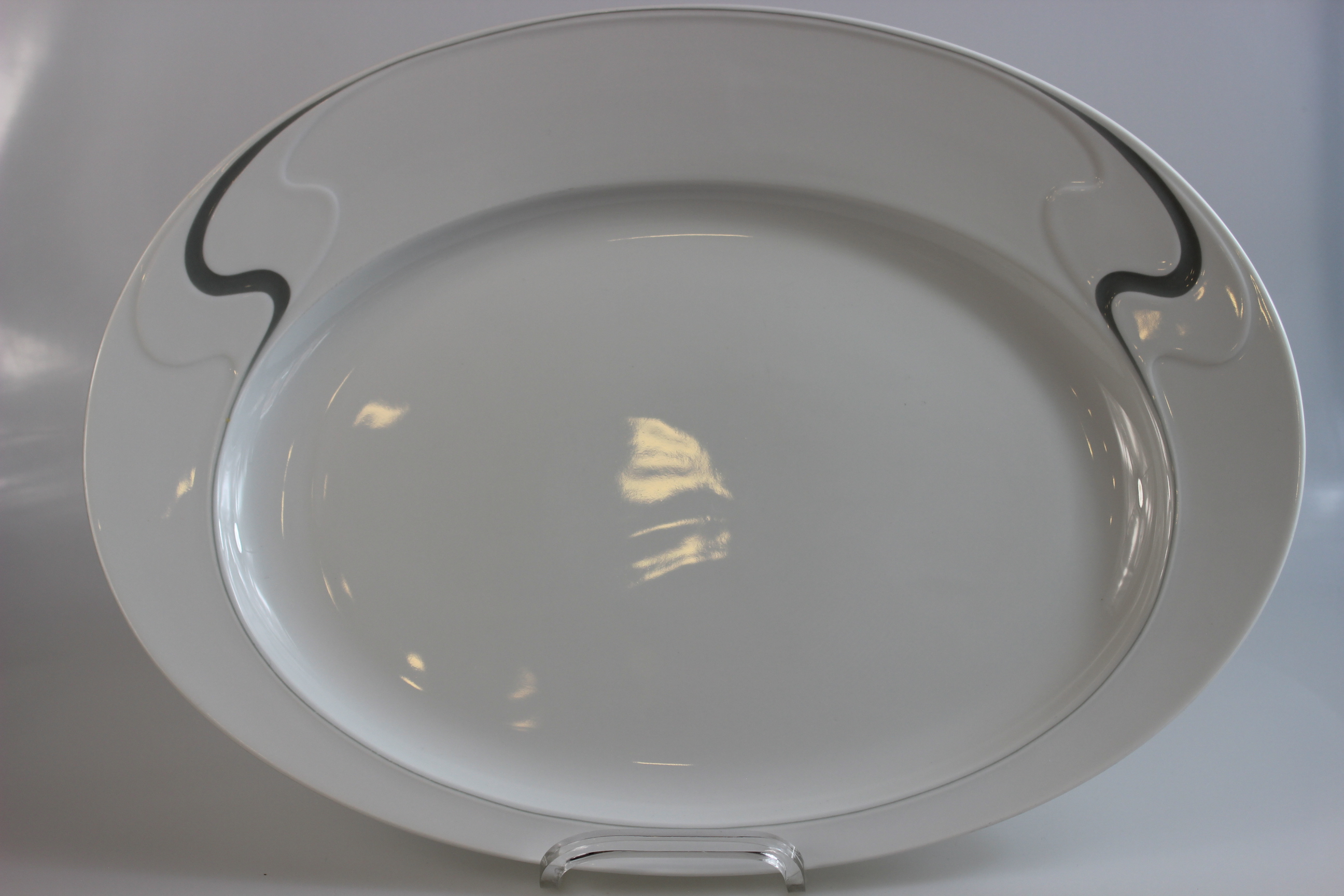 Fleischplatte 29 cm - Rosenthal - Asimmetria - Schiefer