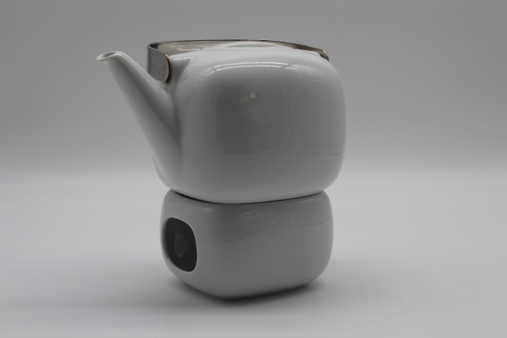 Teekanne mit Stövchen - Rosenthal - Suomi - Weiß