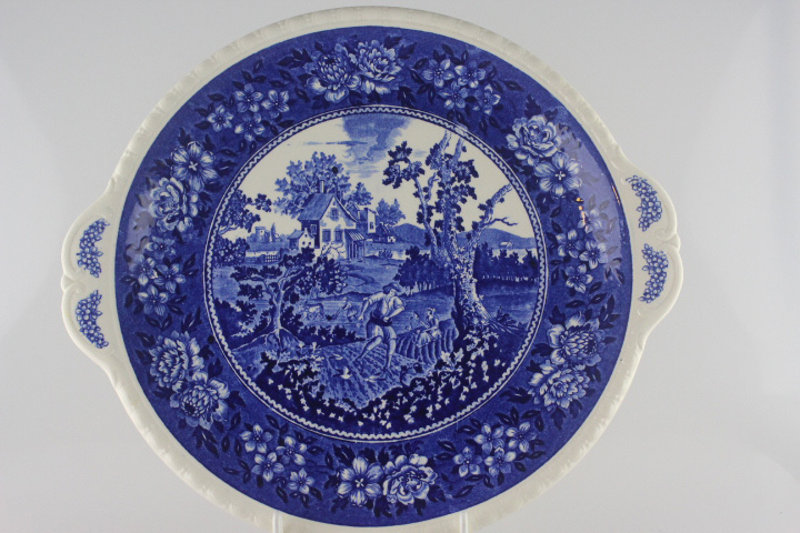 Kuchenteller Ø 28,8 cm mit Griffen - Villeroy & Boch - Rusticana blau