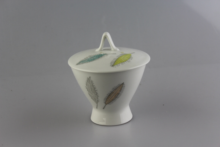 Zuckerdose - Rosenthal - Form 2000 - bunte Blätter