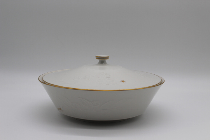 Deckelschüssel - KPM Berlin - Feldblume - Feldblume auf Bord mit Insekt