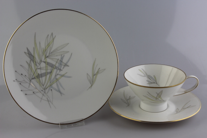 Teegedeck 3 tlg. - Rosenthal - Form 2000 - Gräser