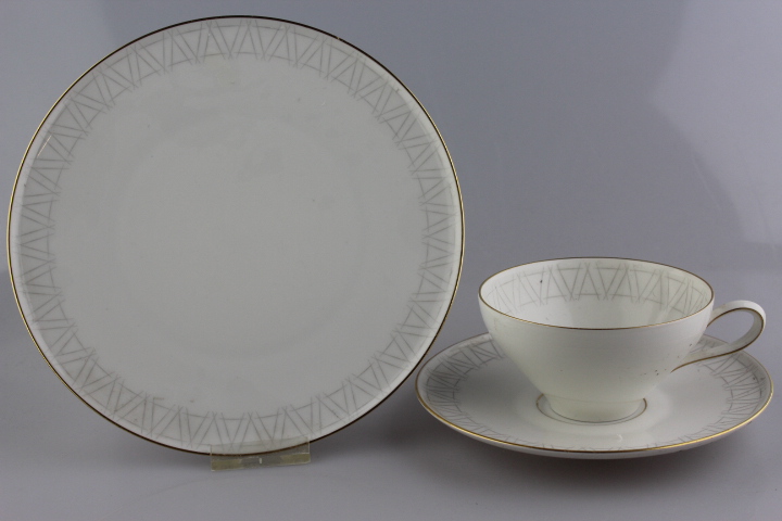 Teegedeck 3 tlg. - Heinrich - Anmut - graues Muster