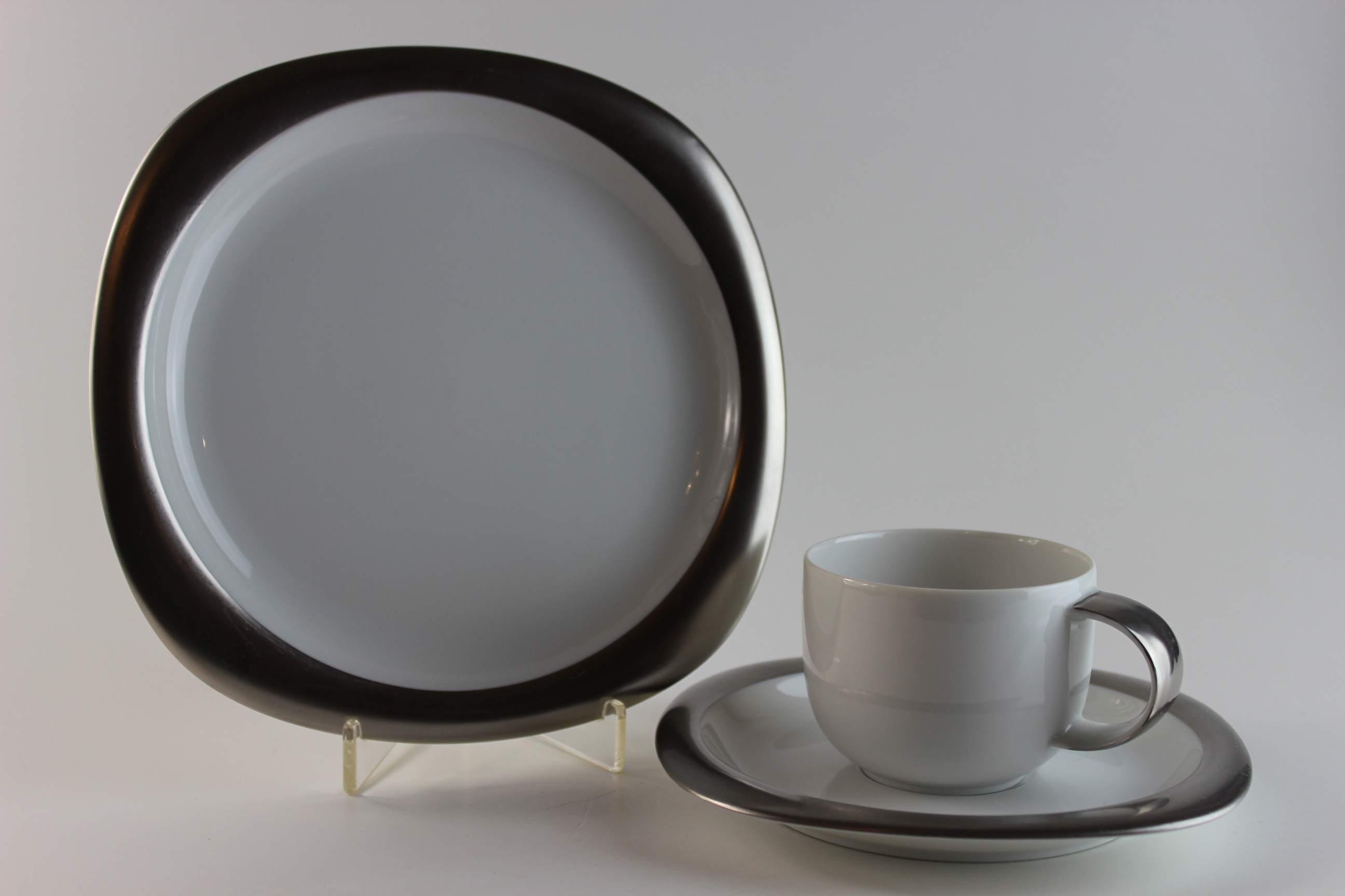 Kaffeegedeck 3 tlg. - Rosenthal - Suomi - Platinrand matt