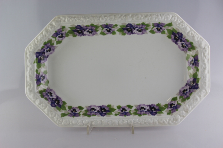 Fleischplatte 33,5 cm - Rosenthal - Stiefmütterchen