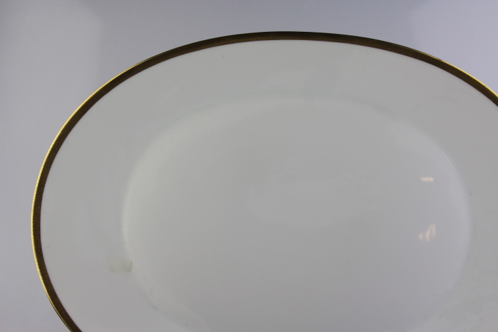 Fleischplatte 39,5 cm - Rosenthal - Form 2000 - Goldband mit Streifen
