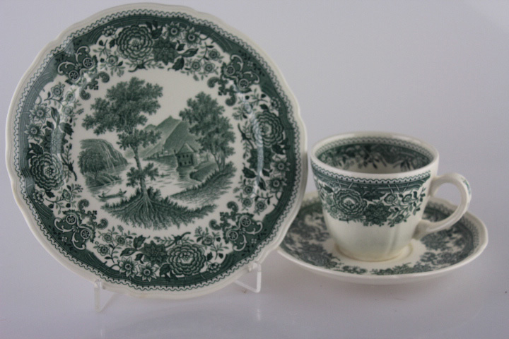 Kaffeegedeck 3 tlg. - Villeroy & Boch - Burgenland grün