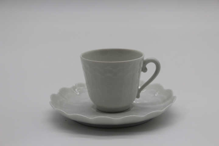 Moccatasse 2 tlg. - Giraud Limoges - Corail - weiß