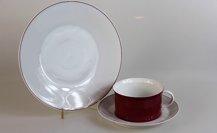 Teegedeck 3 tlg. - Rosenthal - Berlin - Purpur