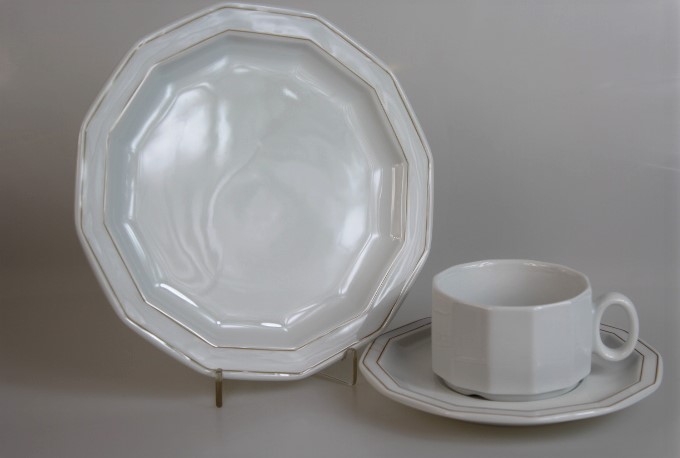 Kaffeegedeck 3 tlg. - Rosenthal - Polygon - Hotelgeschirr - Korfu