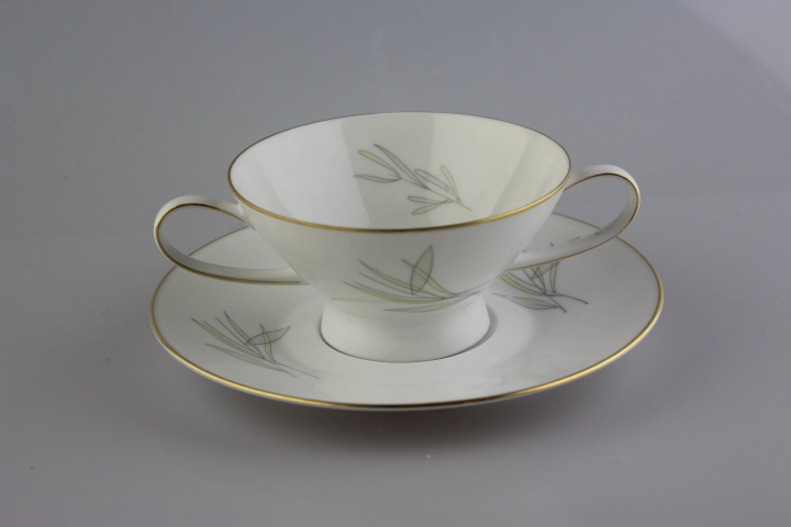 Suppentasse 2 tlg. - Rosenthal - Form 2000 - Gräser