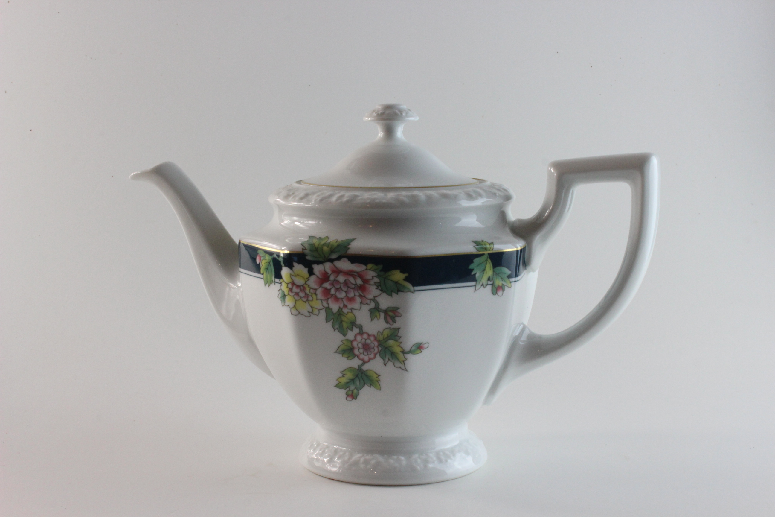 Teekanne - Rosenthal - Grüne Rosenkante