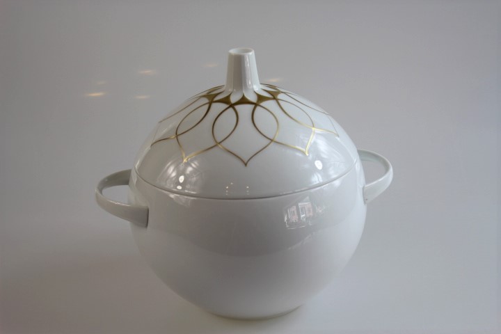 Deckelschüssel - Rosenthal - Gold Silhouette