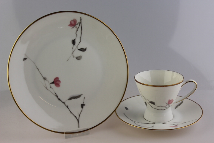 Kaffeegedeck 3 tlg. - Rosenthal - Form 2000 - Japanischer Blütenzweig