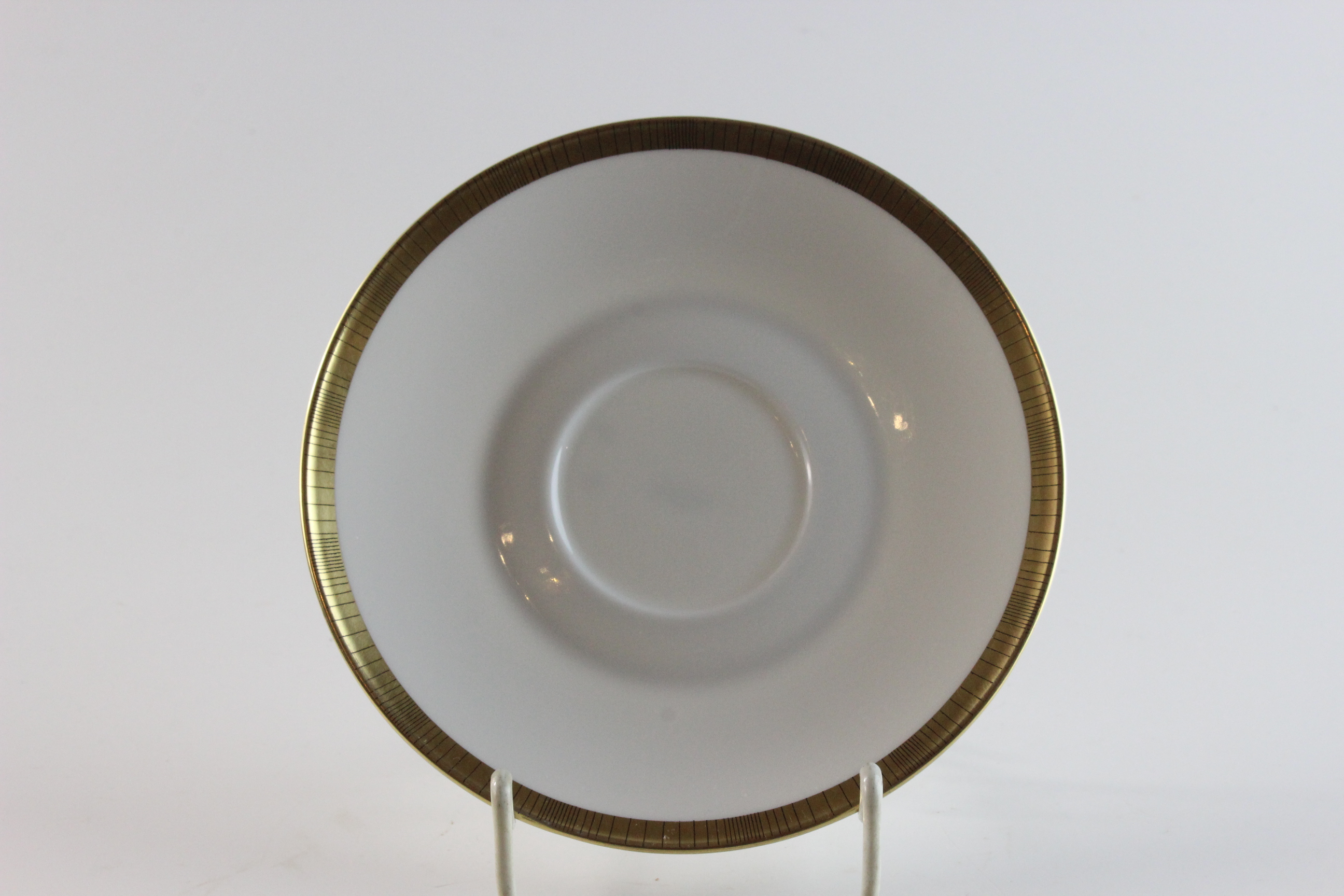 Untertasse für Moccatasse - Rosenthal - Form 2000 - Goldband mit Streifen