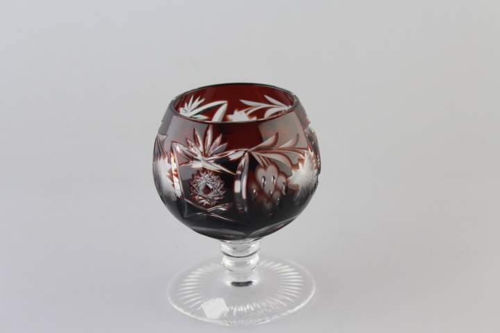 Cognacglas klein - Traube - dunkel rot