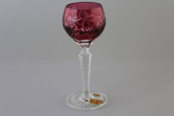 Schnapsglas - Traube - hell rot