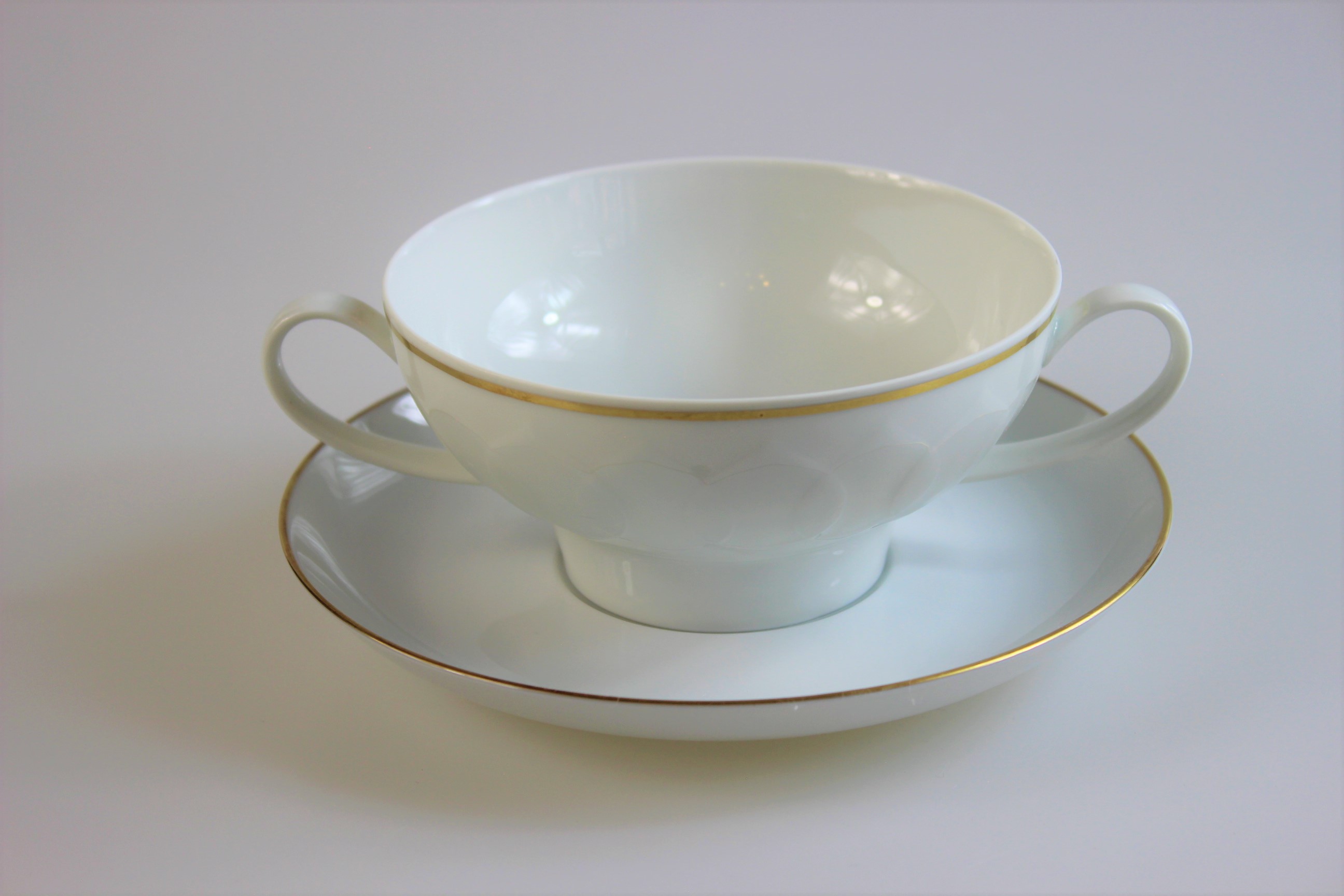 Suppentasse 2 tlg. - Rosenthal - Lotus - Goldrand