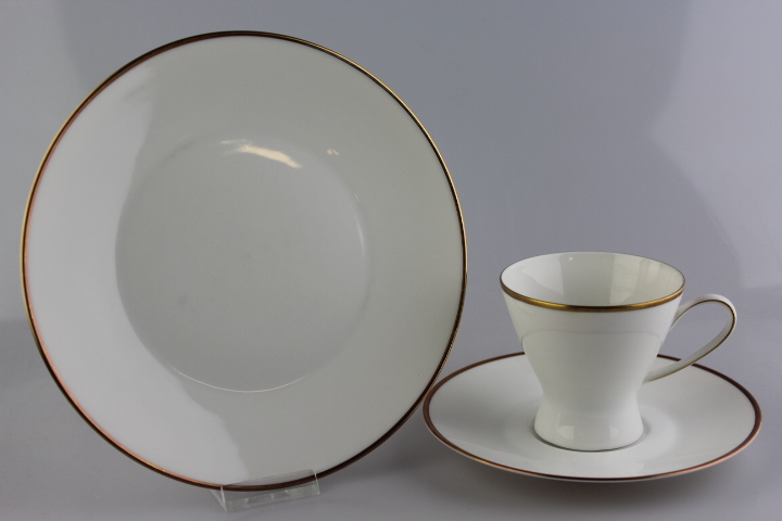 Kaffeegedeck 3 tlg. - Rosenthal - Form 2000 - polierter Goldrand
