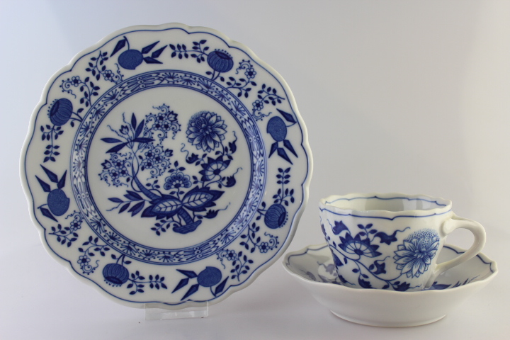 Kaffeegedeck 3 tlg. - Hutschenreuther - Zwiebelmuster