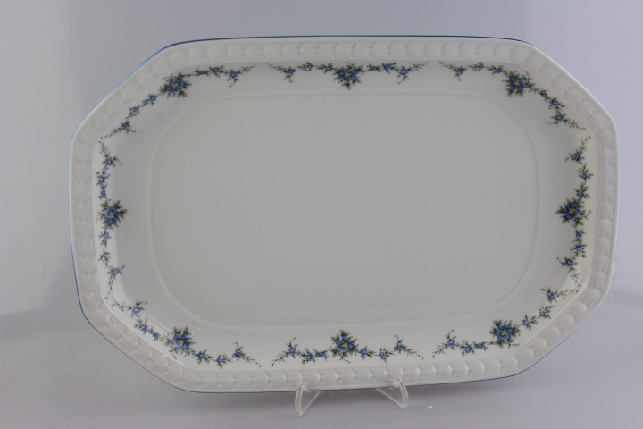 Fleischplatte 31 cm - Seltmann Weiden - Andrea - blaue Ranke