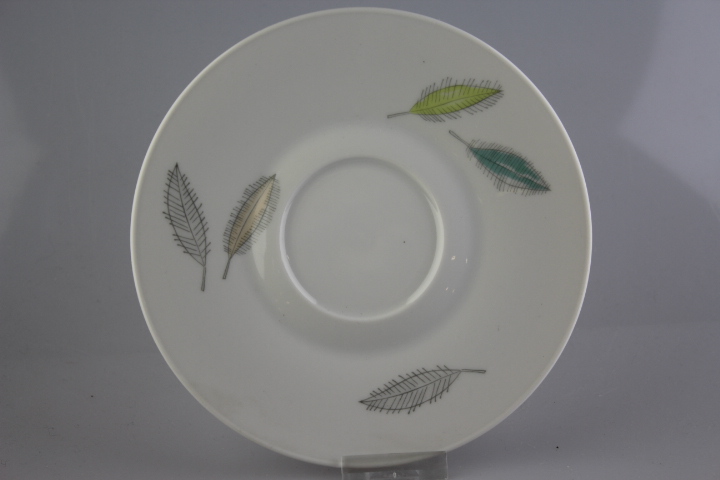 Untertasse für Suppentasse - Rosenthal - Form 2000 - bunte Blätter