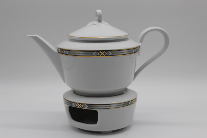 Teekanne mit Stövchen - Hutschenreuther - Louvre - Vendome