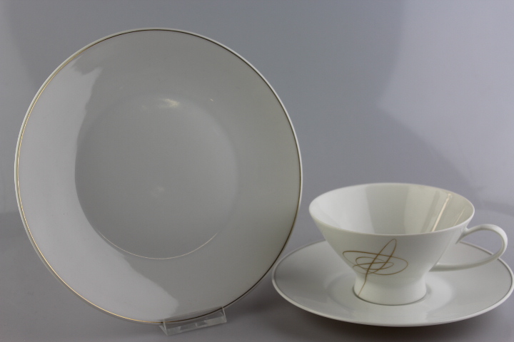 Teegedeck 3 tlg. - Rosenthal - Form 2000 - Continental Gold Accord