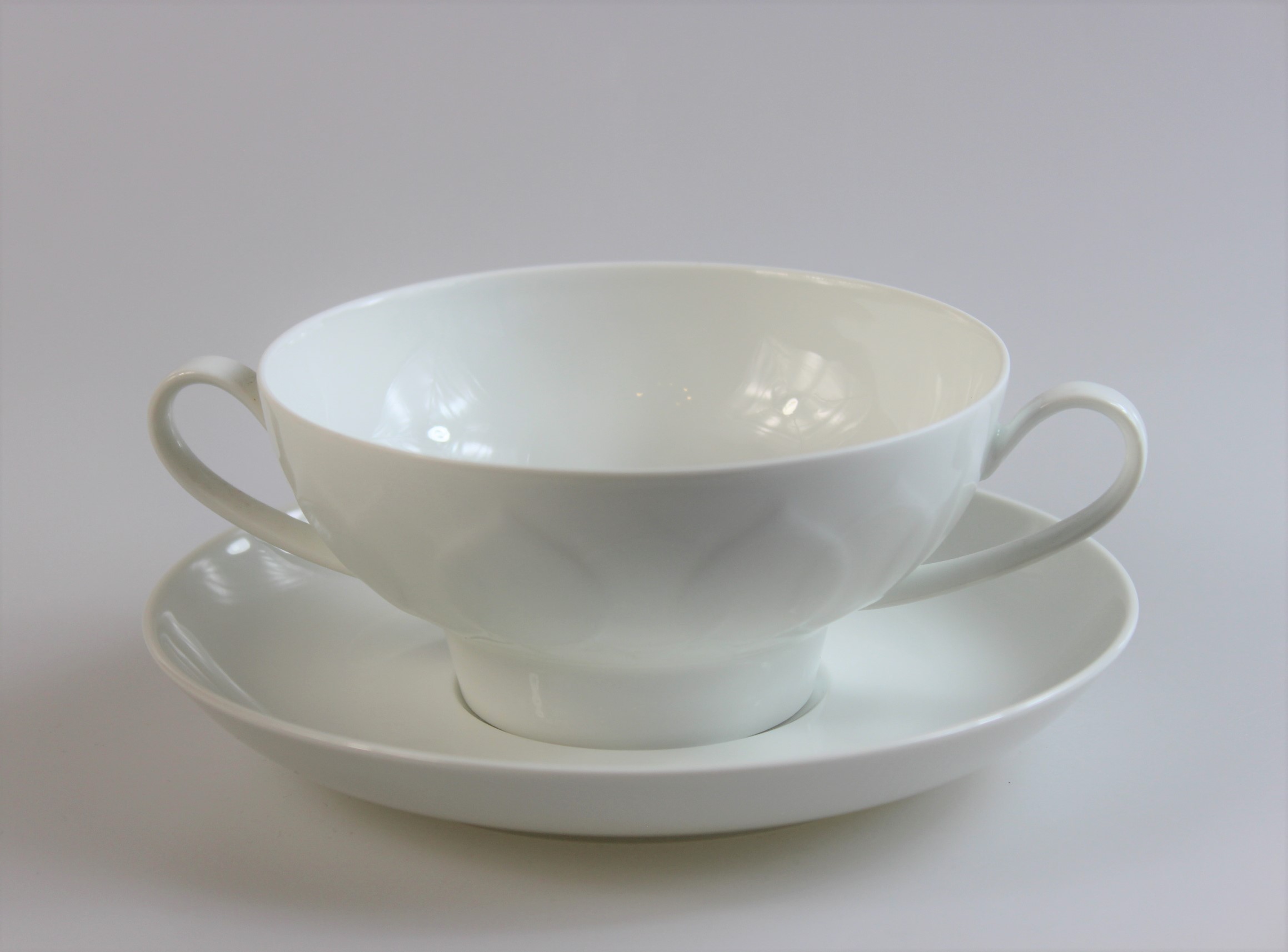 Suppentasse 2 tlg. - Rosenthal - Lotus - weiß