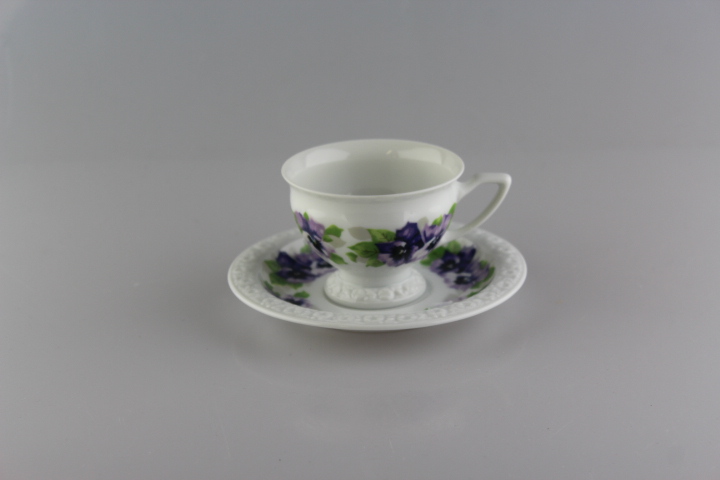 Moccatasse 2 tlg. - Rosenthal - Stiefmütterchen