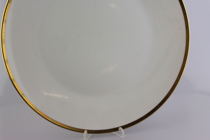 Kuchenteller Ø 30 cm - Rosenthal - Form 2000 - Goldband mit Streifen