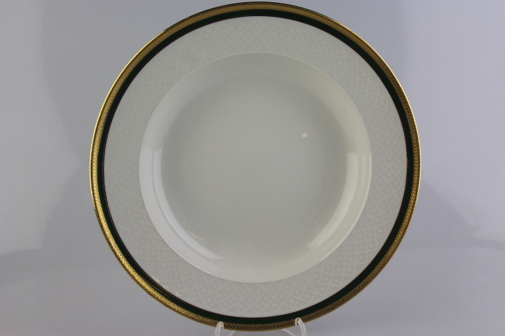 Suppenteller - Seltmann Weiden - Annabell - Grün mit Goldatzkante