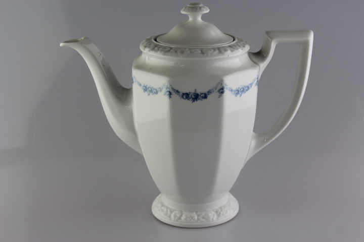 Kaffeekanne - Rosenthal - Rosenkante blau