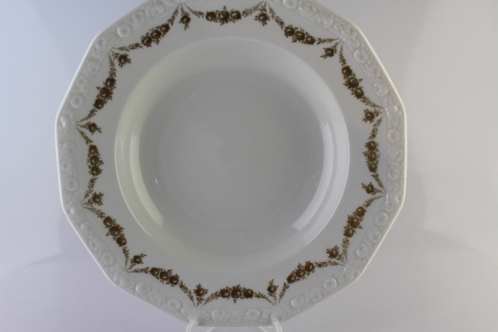 Suppenteller - Rosenthal - Rosenkante gold